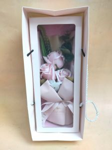 Three Rose Flower With Lights And Gift Box Perfect Gifts For Valentines