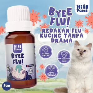 Obat Flu Anabul 5gram - Byee Flu by HI PAW! - Byee Series - Penghilang dan Pereda Flu Kucing