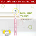 Bàn Chải Xoay Em Bé Umur 2002A Pro với 5 Chế Độ Làm Sạch Tặng 4 Đầu Chải Sạc Type C, cho bé từ 3 đến 12 tuổi. 