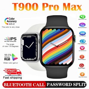 ♥【Readystock】 + FREE Shipping ♥ T900 Pro Max Smartwatch Bluetooth 5.2 IWO 14 Pro Max Series 7 Smart Watch Support Bluetooth Call Heart Rate Waterproof Sports Bracelet Fitness Tracker