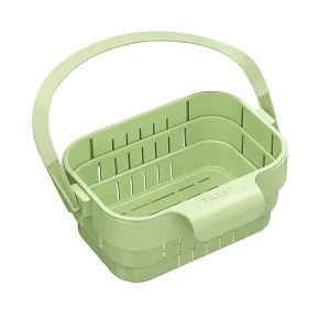 LUXERY Quick Draining Kitchen Drain Basket Retractable Rotating Design Strainer Basket Multifunctional Durable Fruit Vegetable Washer Kitchen Use