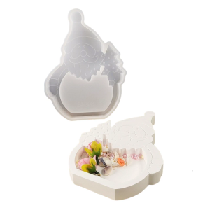 Reusable Silicone Mold Crafting Molds Christmas Man Shape Trays Moulds Silicone Texture Suitable for Home and Present