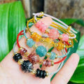 vòng tay nữ cỏ 4 lá thạch anh tóc đen tự nhiên mix đồng điếu thạch anh tóc đen và charm bi cầu kim tiền vàng tây, vòng tay đá phong thuỷ hợp mệnh mộc, mệnh thuỷ, trang sức thiết kế đủ hoá đơn thẻ bảo hành. 