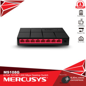 Mercusys MS108G | 8-Port 10/100/1000 Mbps Desktop Switch | Switch Hub | EJDalanon Enterprise