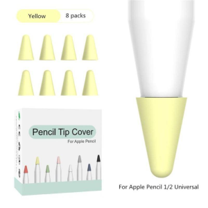 8 PCS Pencil Tip Cover For Apple Pencil 2nd 1st Generation Mute Silicone Nib Case For Pencil 2 1 Cover Skin Screen Protector