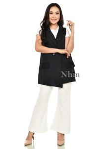 Nhm Outer Blazer Tanpa Lengan /Blazer Casual Wanita intan