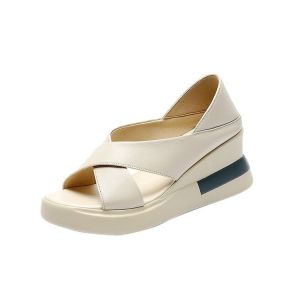 Package heel slope fish mouth open toe high heeled sandals for women thick bottom