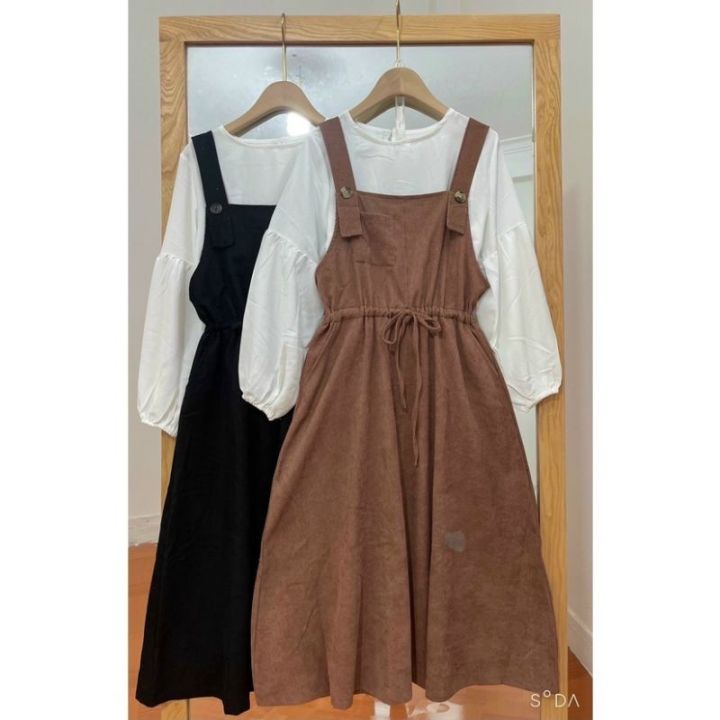 Váy Cổ Yếm 2 Dây Xẻ Lưng, Đầm Suông Cổ Yếm Nữ | Lazada.vn