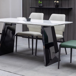 Dining Table Green Household Marble Rectangular Table