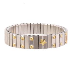 Bangle Vòng đeo tay với Rhinestones Sao Stretchable Vòng tay co giãn vài Vòng đeo tay tình yêu thép không gỉ