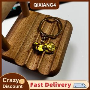 【QIXIANG4】 Fengshui Lucky TURTLE pendant Nhật Bản sensoji Temple Vàng rùa Keychain tiền cắn rùa Đồ trang trí trang trí bảo vệ tuổi thọ tài chính ổn định may mắn quyến rũ
