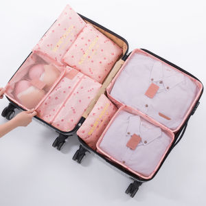 7pcs Travel Storage Bag Luggage Clothing Classification Organizer Bag Set