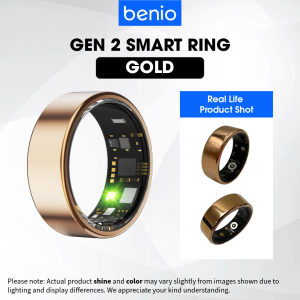 Benio Gen 2 Smart Ring Multifunctional Waterproof Fitness Tracker Heart Rate Steps Blood Oxygen