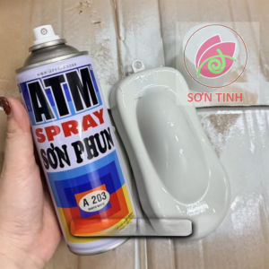Sơn xịt ATM màu màu trắng sứ xám Sanyo White A203 - 1 lọ