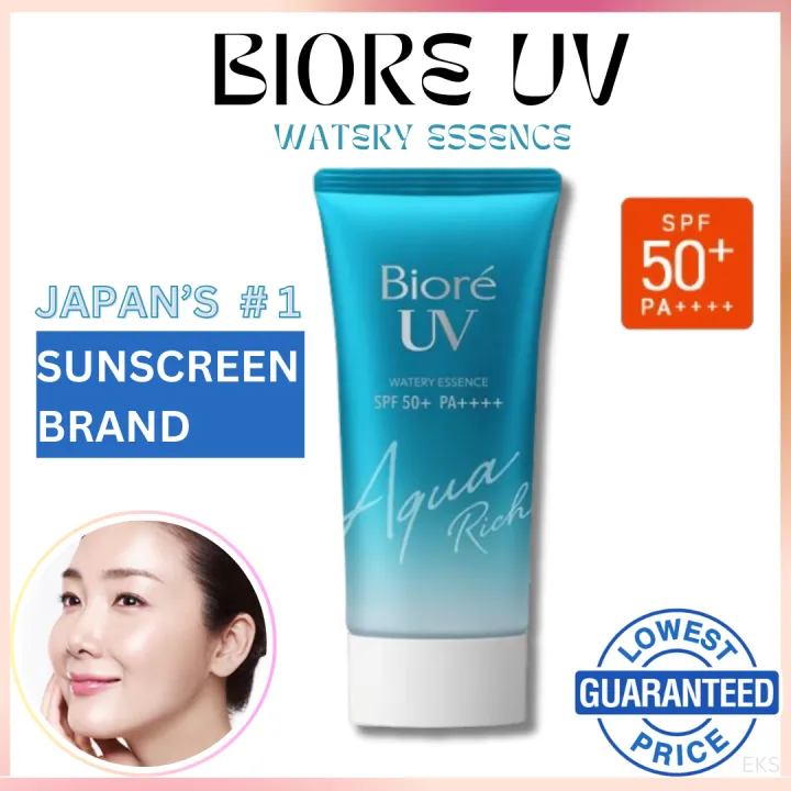 AUTHENTIC BIORE Sunscreen Brightening UV Aqua Rich Watery Essence/Gel ...