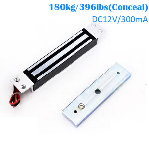 DC12V Electric Magnetic Door Lock 180kg/350lbs Embedded Electronic Magnet Lock For Wooden Glass Framed Single Door Waterproof