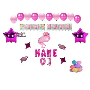 Paket Balon Hiasan Ulang Tahun Dekorasi Dewasa Anak Perempuan Tema Flamengo