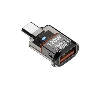 USB C Male to USB Female Adapter Small Adapter with Indicator Light OTG Adapter Converter Support 10Gbps Data Transfer