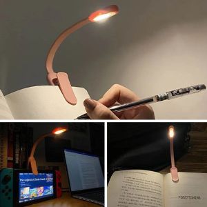 Reading Lamp Rechargeable Led Flashlight for Reading Portable Mini Book Light Flexible Clip Night Light for Bedside Books2026