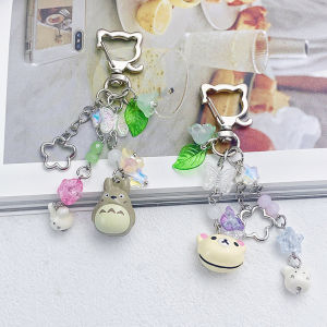 LYM Y2K Little Bear Cat Keychain Ins Sweet Butterfly Beaded Keyring Girls Bag Pendant Couple Key Holder Best Friend Gifts