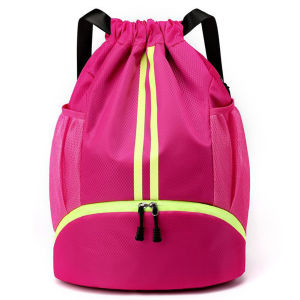 【New Arrival】 Drawstring Basketball Bag with Shoe Compartment Outdoor Sports Bag Large Capacity Hiking Climbing Backpack for Men Women