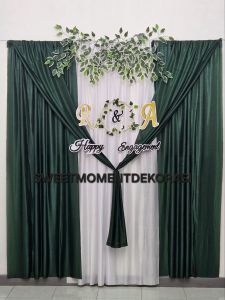 Paket backdrop dekorasi lamaran aesthetic ukuran 2.2MX2.2M terlaris