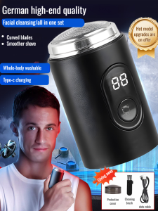 【Smart Digital Display】Portable Electric Shaver New Mini Portable And Convenient Full Body Washable Shaver Shaver Mens Electric Beard Shaver 2025 Portable Intelligent Digital Mini Body Wash Electric Razor Convenient Shaving Beard
