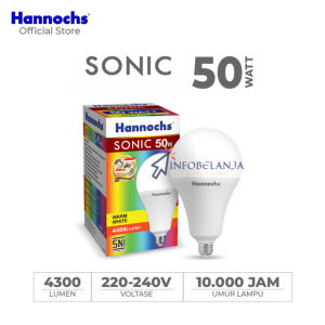 Bohlam Lampu LED Hannochs Sonic 50 Watt Bolam Rumah Cahaya Putih CDL SNI