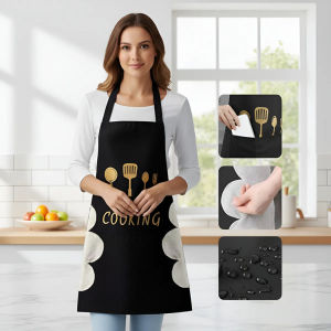 Household waterproof antifouling apron can wipe hands and stain resistant kitchen apron