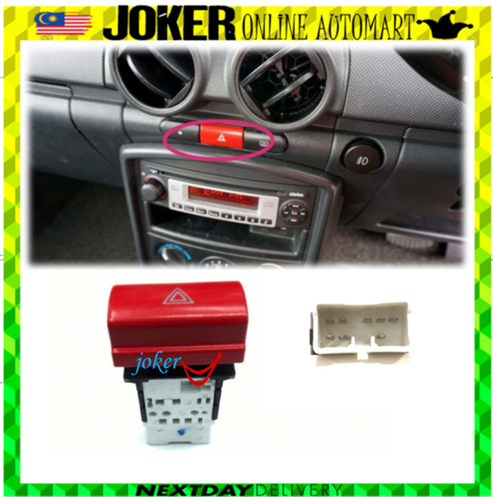 Proton Saga BLM Hazard / Emergency / Double Signal Switch (OEM) Lazada