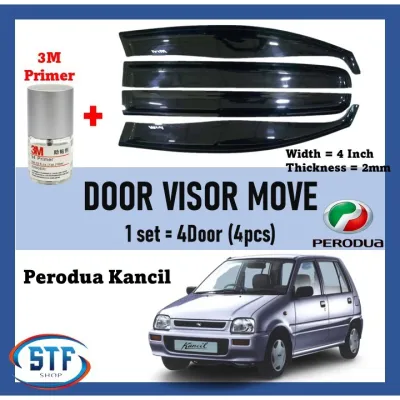 Perodua Kancil 660/Kancil 850 Lampu Petak Lampu Bulat Door Visor Move 4 inch Wind Deflector (4PCS/SET)