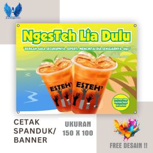 Cetak Spanduk Banner NGETEH DULU Costom Desain