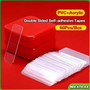Nexlent Transparent Removable Double Sided Self-adhesive Tapes For Balloons 60Pcs