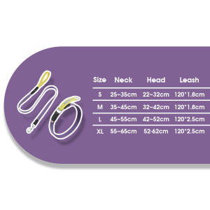 HamshMoc Dog Collar Leash Set Semi P Training Auto Adjust Reflective Comfort Grip For All Breeds