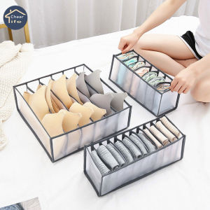 Cheer Life 1/3 PCS Underwear Storage Boxes Socks Artifact Put on Bra Panties Drawer Divider Compartment Children Wardrobe Finishing Grid Home Bedroom Storage Box