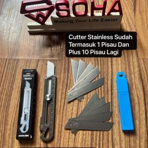 TK-30 Cutter Besi Stainless Cutter Pisau Besar 18mm Pisau Set Cutter Pisau Pemotong Kertas Serbaguna