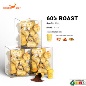CHEERFUL GOAT Pocket Coffee Powder Freeze-Dried Coffee Cold Brew Instant Coffee 100% Arabica 45pcs