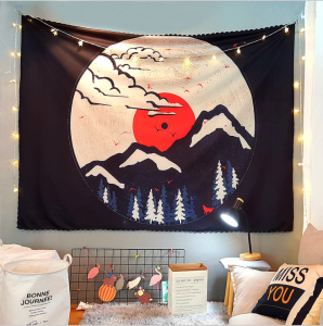 [ KÈM 4 QUÀ ] Thảm treo tường vải treo tường Size 150x130cm Decor phòng ngủ tranh vải treo tường phòng ngủ tranh vải treo tường