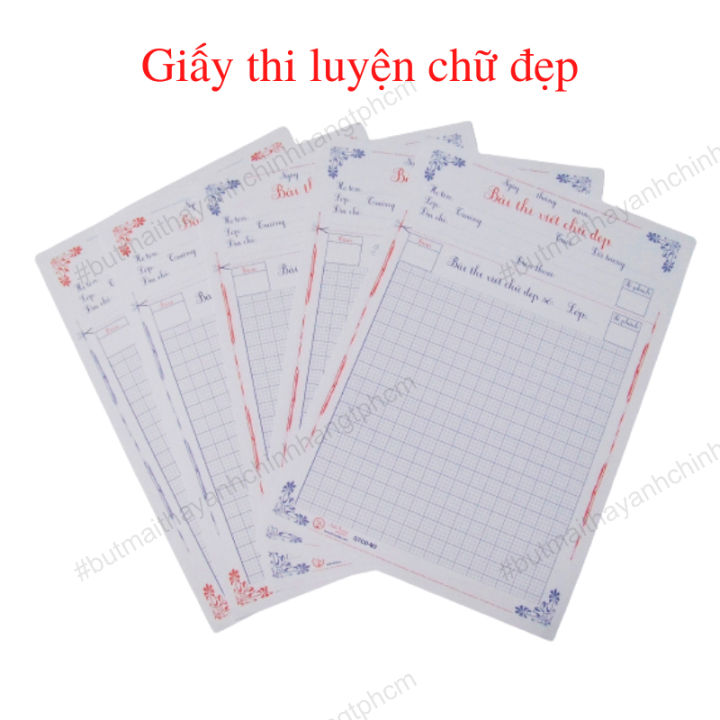 Xấp 50 tờ giấy thi viết chữ đẹp