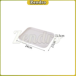 ZEO 3 Colors Wheat Straw Tray Unbreakable Lightweight Dinner Dishes for Restaurant Kitchen School Lunch