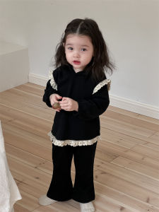 Childrens Long-Sleeve Striped Outfit Autumn Clothes for Babies 2026 New autumn collection Korean-style childrens clothing girls outfit