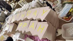 LZD Taobao New White Card Happy Children Today My Biggest Birthday Happy Eating Drinking Hanging Flag