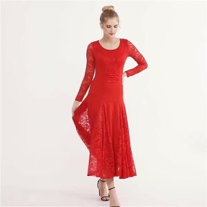 Modern dance skirt new national standard dance long skirt ballroom dance large swing dress waltz dance clothes㏇X0407