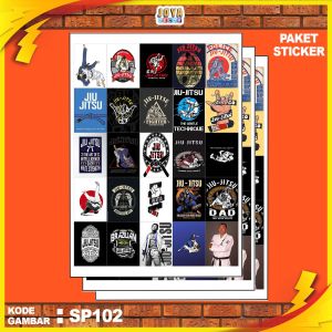 GAMBAR STICKER JIU JITSU / STIKER JIU JITSU / PAKET STIKER JIU JITSU PER 25 PCS / KODESP102