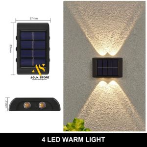 Lampu Dinding Tembok Taman Tenaga Surya Cob Sensor Light LED Solar Lamp Dinding Outdoor
