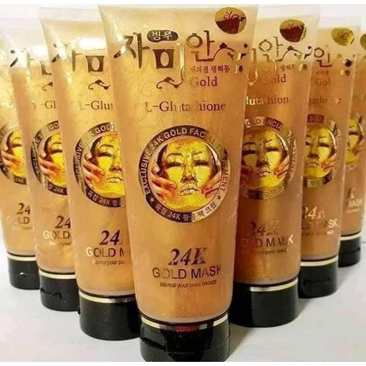 24K GOLD MASK L-GLUTATHIONE PEEL OFF MASK 220ML