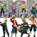 Anime One Piece Monkey D. Luffy Roronoa Zoro Portgaz D. Ace Articulado Shf Action Figure Change Face  Model Toys Gift. 