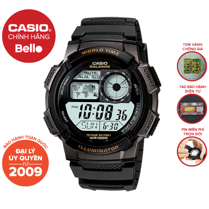 Đồng hồ Casio Nam AE-1000W-1A bảo hành chính hãng 1 năm - Pin trọn đời ...
