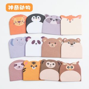 KAKA 240cps Dog Cat Sticky Notes Animal Shaped Cartoon Notepad Creative Self-Adhesive Memo Pad Stationery