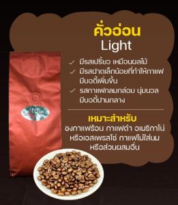 เมล็ดกาแฟดอยช้าง/แบบเมล็ด-ไม่บด/คั่วอ่อน No.5.5 (Light) /ขนาด 250 กรัม โรงคั่วกาแฟคุณชูชาติ